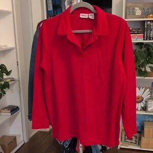 Croft & Barrow Vibrant Red Cotton Top